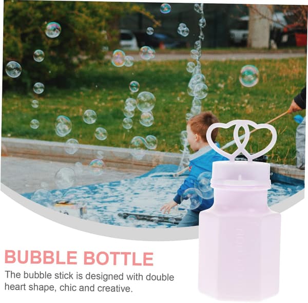 24 st dubbla hjärtformade bubbelflaskor Bröllopsfestinredning Vita bubbelstavar