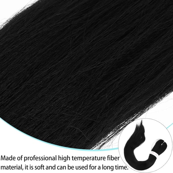 6 st original flätat hår försträckta hårförlängningar professionell varmvattenflätfiberperuk för kvinnor