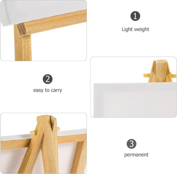 Mini Staffeli Lerret Maleri Kit for Voksne Gutter og Jenter Inkluderer Staffeli Stativ og Lerret Ramme Kit