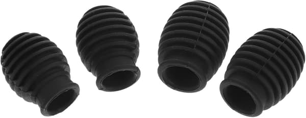 Trommestikkebeskyttere for lyddemping, elastisk tekstur, svart, 4 stk. lyddempende silikontupper, designet