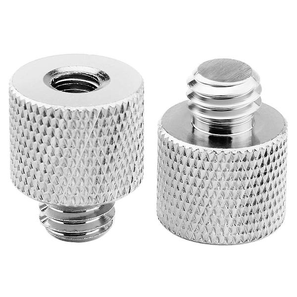 3/8\"-16 Uros naar 1/4\"-20 Naaras Ruuviadapter Kameran Monitorille - 2 Pakkausta