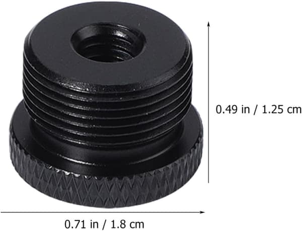 Mikrofonstativadapter 30 stk. 3/8 til 5/8 udvendigt gevind til mikrofonklemme og trefodsfæste sort plast