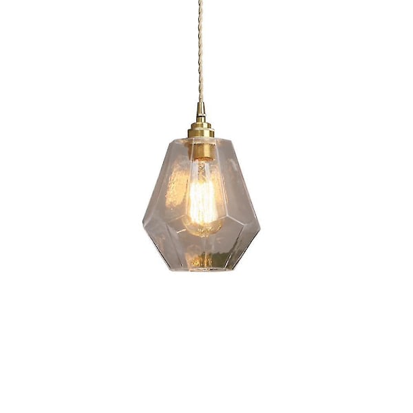 17cm Mässing Glas Chandelier E27 Utan Glödlampa