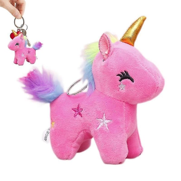 Unicorns Pendant Plush Toy Doll 4.72in Cute Stuffed Unicorns Mini Bag Pendant Keychain Doll Plush Toy