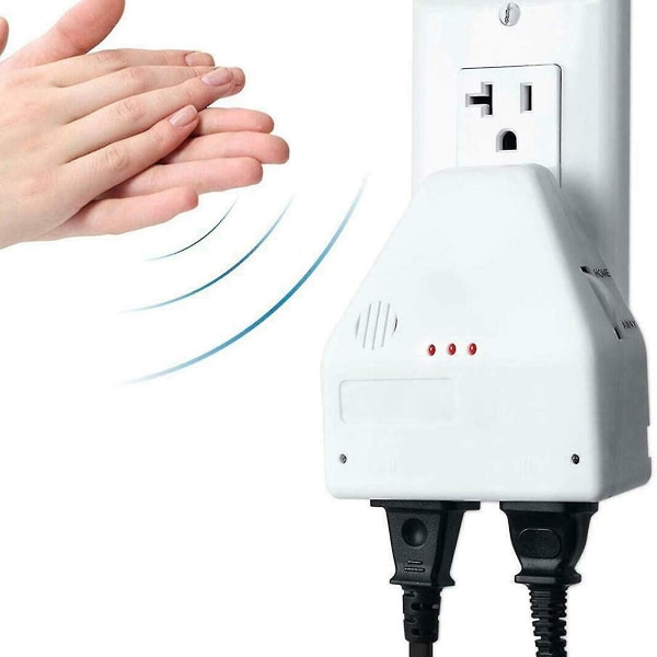 Clapper Sound aktivoituu Kytke päälle/pois käsien taputuksen elektroninen valo 2 laitetta