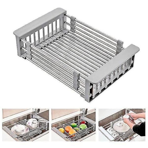 Kjøkkenvask Drain Basket Drain Retractable Sink Storage