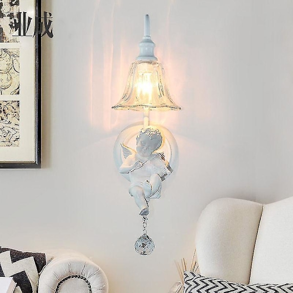 Ängel Vägglampa Mjölkvit Vägglampa Med Ljuskälla