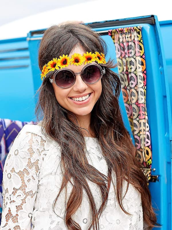 2 stycken Solroskronor Hårkrans Daisy Blomster Hårband