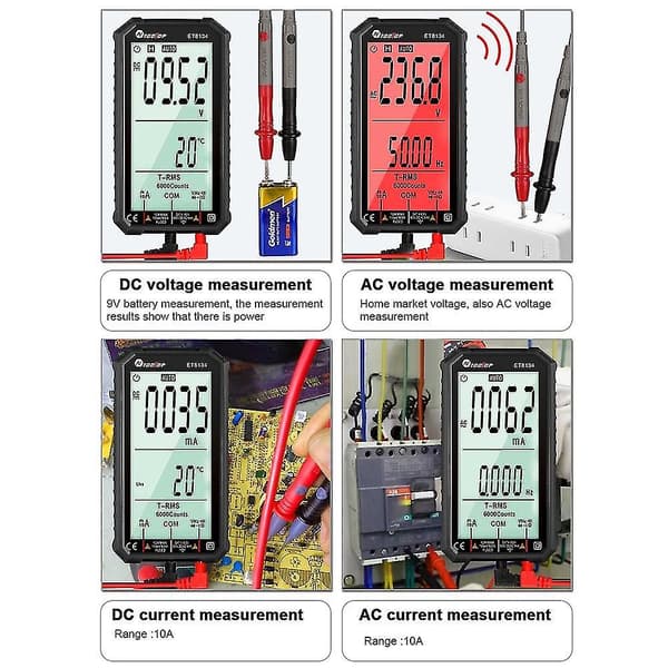 ET8134/ET8132 Digitalt Multimeter True RMS Voltmeter