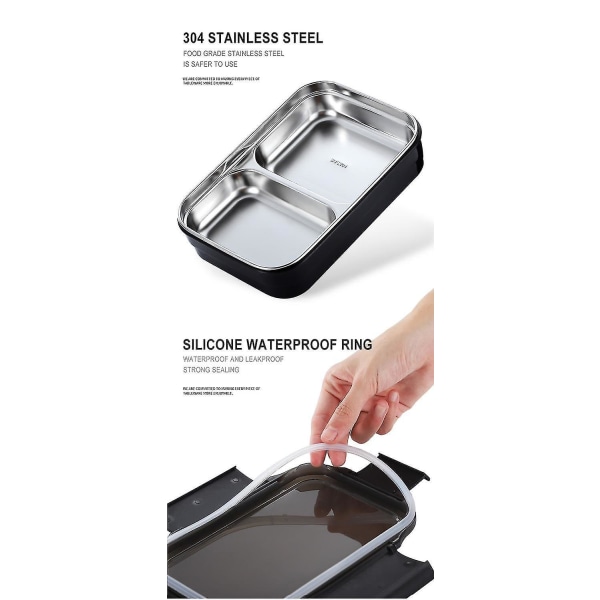304 Rustfrit Stål Madkasse Børne Bento Madbeholder
