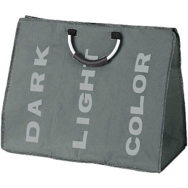 Stor klesvaskpose med tre rom Dark gray