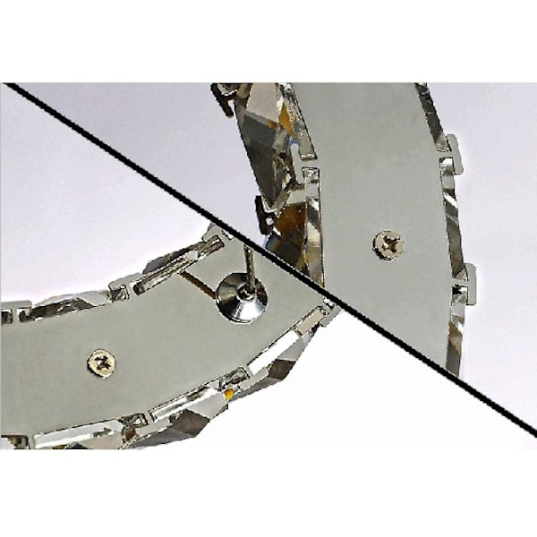2-ringers 40 cm krystall LED-lysekroner sirkel anhengslampe