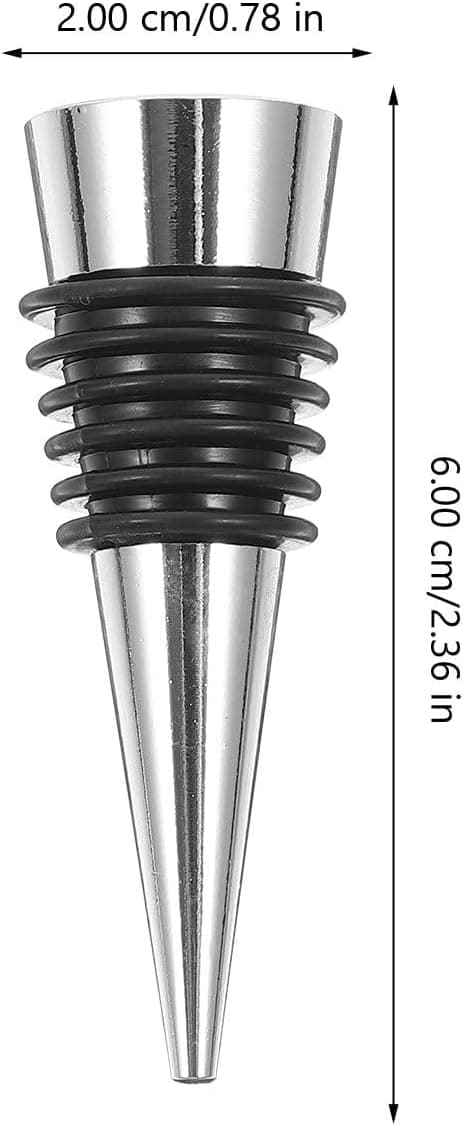 5 stk. vinstopperinnsatser flaskepropper for glassflasker silikon sinklegering lett solid vinbevarer