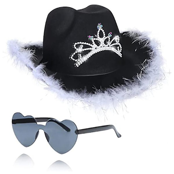 Cowboyhatt, Briller, Bandana - Bachelorette-Bandana, Brudeparty, Cowgirlhatt 1