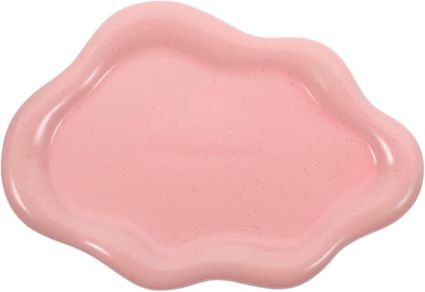 Keramisk molnformad smyckesbricka med förvaring för småsaker, elegant rosa dekorativ förvaringsbricka