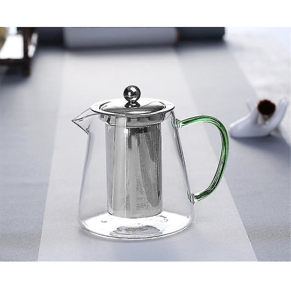 550 ml Sakeutetusta lasista valmistettu teekannu lämmönkestävä kukkatee