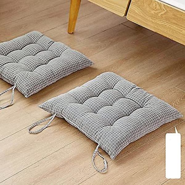 38*38 Cm Stolsdyna, Generell Bomulls- och Linneträdgårdsdyna, Lätt att Rengöra Light brown