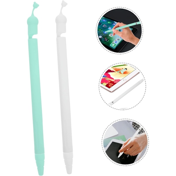 2 st Silikon Pennfodral Pennskydd Stylus Pennlock Pennfodral Stylus Pennskydd Penna
