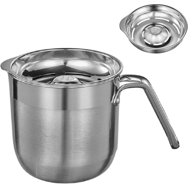 Äggseparator, Äggvite Sil, Stor Kapacitet Rostfritt Stål Med Förvaringsbehållare Och Handtag, Perfekt Verktyg För Att Separera Äggvitor