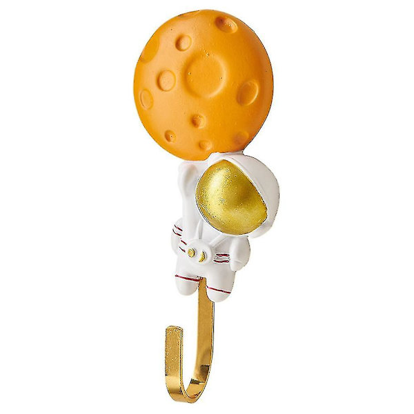 Cartoon Resin Astronautfigurer Metallväggkrokar Modern Hem A