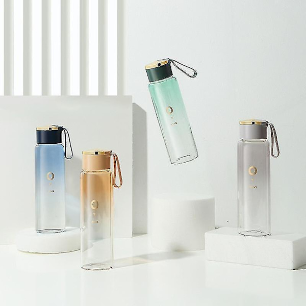 Lyxig Glasvattenflaska med Gradienter 400ml Blå