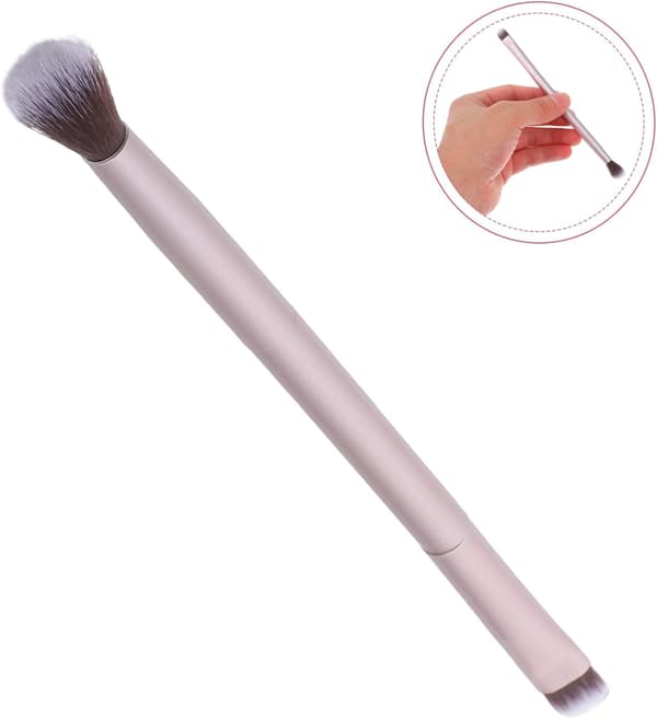 Dobbeltendet makeupbørste Enkelt dobbelthovedet professionel kosmetikbørste
