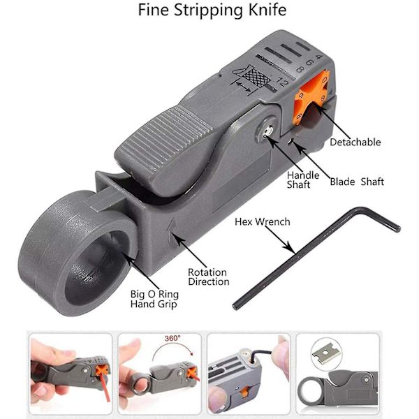 2x Nätverkskabel Reparationsverktygssats Rj45 Rj11 Cat6 Kabeltestare Test Crimper Crimpning Underhåll-yuhao