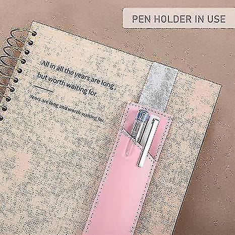 Justerbar Elastisk Bånd Pen Holder Farverig PU Læder Pen Etui Elastisk Notesbog Pen Holder Til Hardback Dagbog, Notesbog, 4 Sæt