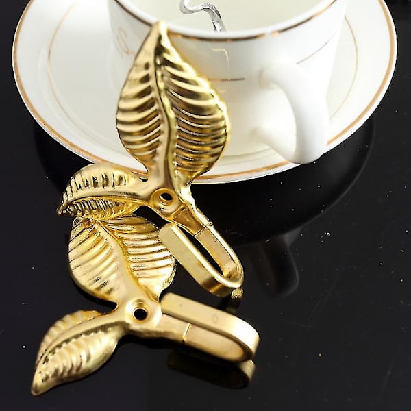 Gardinkrokar Lövformade Gardinband För Vägg Dörr Eller Hatt, 7*8cm Silverfärg (4st-silver)