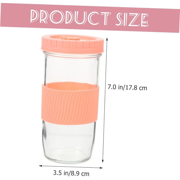 Lock för vattenflaskor 24oz Glas Dryck Kopp Sugrör Lätt att Rengöra och Återanvändbar