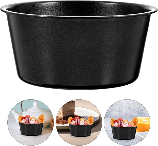 3 st runda muffinsbakformar i kolstål, non-stick kakformar för cupcakes