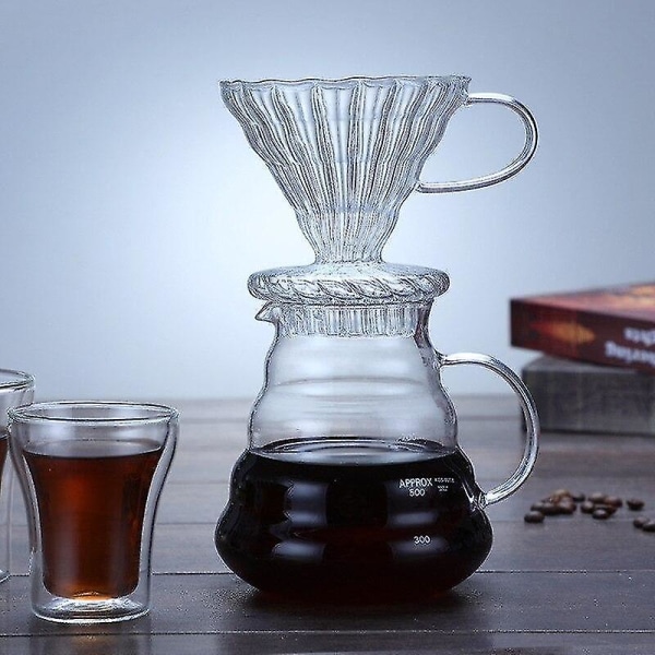 Høytemperaturbestandig glass kaffekannemaskin Dryppersett
