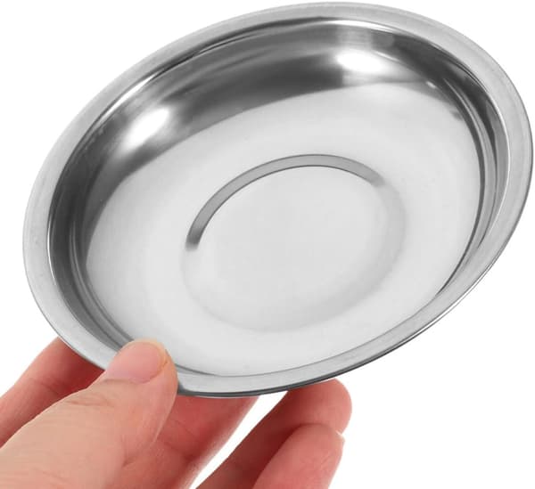 10 stk. dippskål i rustfritt stål, rund, fortykket, solid, enkel