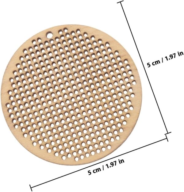 6 stk 5 cm runde trekorssting-chips DIY trepyntemner