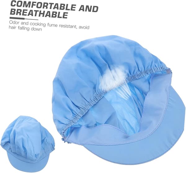 2 stk kokkehatt dekorativ polyester bomullshatt for restaurant servitør kokkeuniform