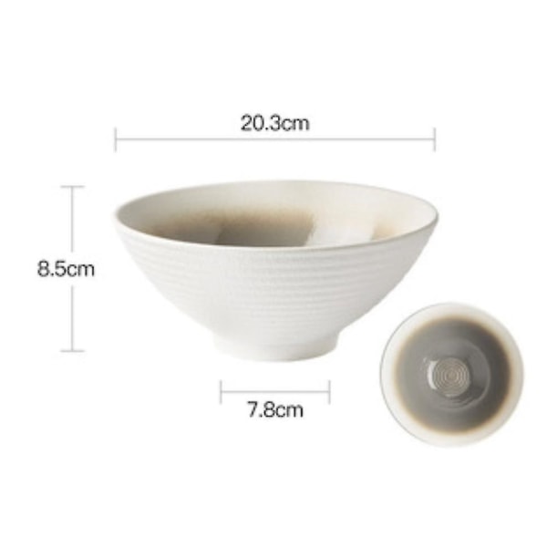 Japansk Keramikskål Ramen Stor Havskål Retro