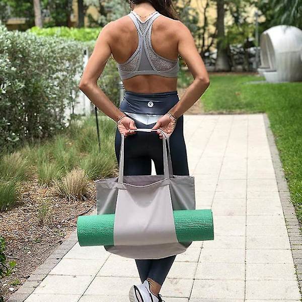 Yogamattor, Yogamattpåsar och Bärväskor, Bärbar Canvas Tote Bag Axelväska för Utomhus
