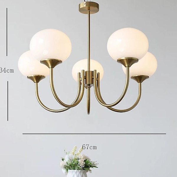 Led-riipusvalaisin Mid-Century 3/5 Valoa Sputnik-kattokruunut