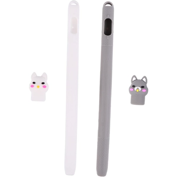 2 stk Beskyttelsesetui for Blyant Blyantetui Blyantinnfatning Stylus Blyantetui Hvit