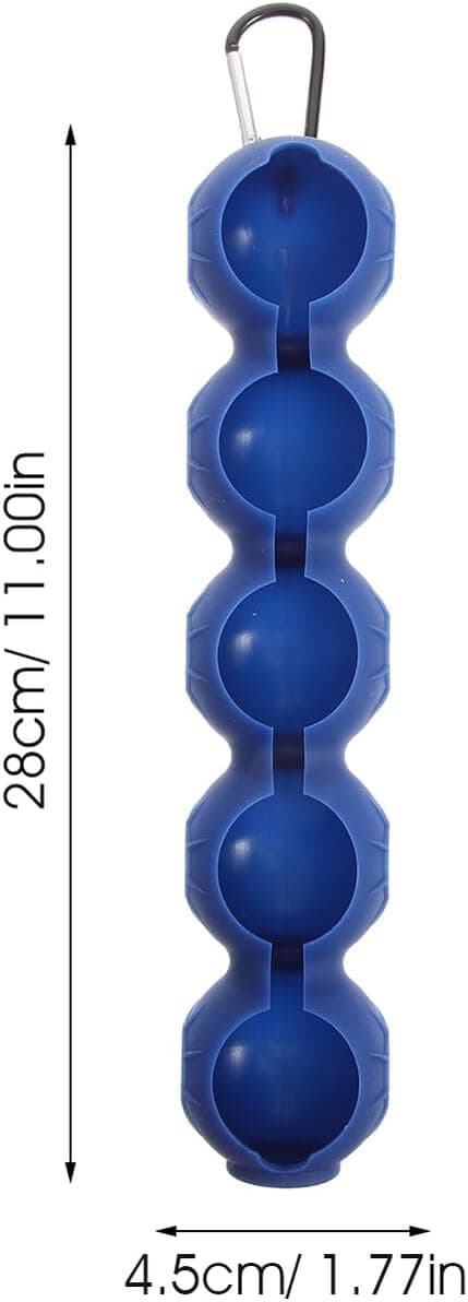 Elastisk golfballholder ermesett 5 stk blå silikon golfballbeskytter