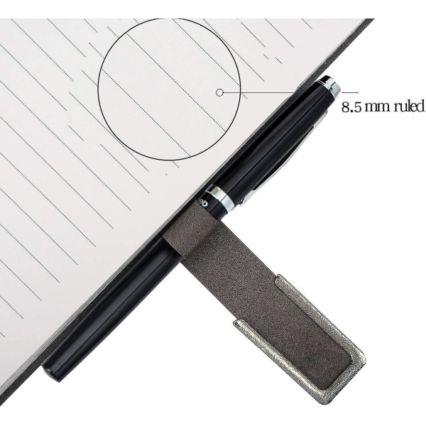 Fodrad inbunden Executive-anteckningsbok/anteckningsbok för journal, läder, med pennhållare