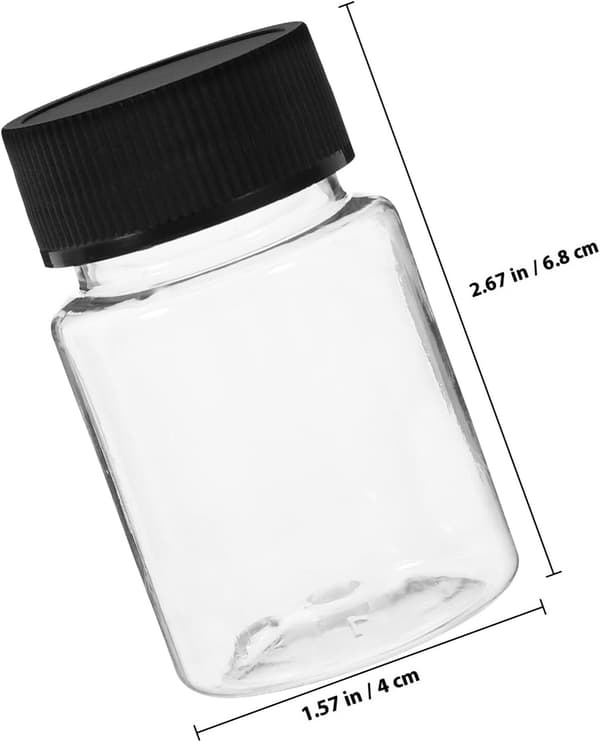 12 st 50 ml PET-provflaskor med skruvkorkar, påfyllningsbar design med bred öppning