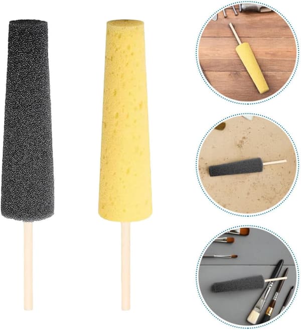 2 st keramiksvampstavar för lerskulptering och keramisk trimning