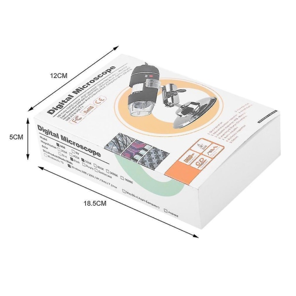 50-500x 2MP USB LED-valo digitaalinen mikroskooppikamera