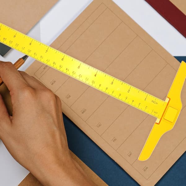 Generel Layout T-lineal 2 Stykker Plastik Måleskala til Arkitektur- og Designstuderende