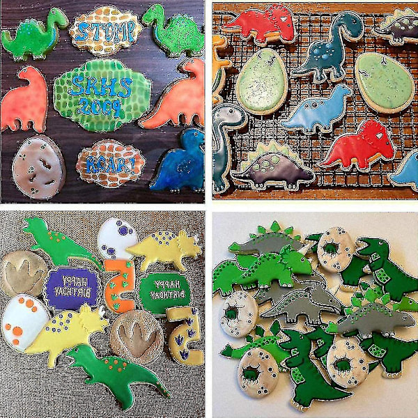 Dinosaur Kakeformer, Fondant Kakeformer Kompatibel Med Barn Baking Cookies, Rustfritt Stål Kakeformer Sett, Dinosaur Kakeformer-yuhao