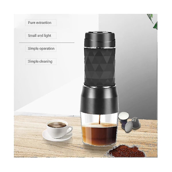 Espresso-kaffebryggare Handpress Kapsel Malet Kaffe Bryggare Bärbar Kaffemaskin Passar Kaffe Po-yuhao
