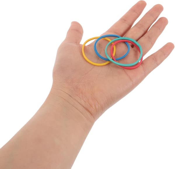 60 stk. gummistrikker elastiske ringer for geobrett, tøyelige strikker i bulk