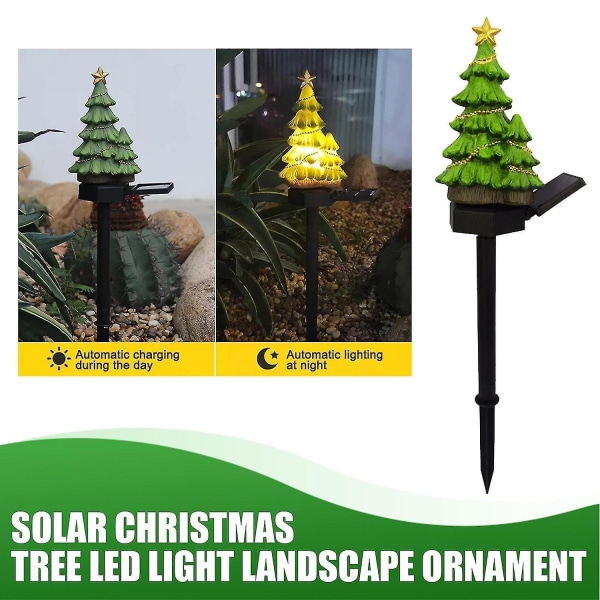 LED Solcellelys Juletrær Stake Lys Utenfor Hage