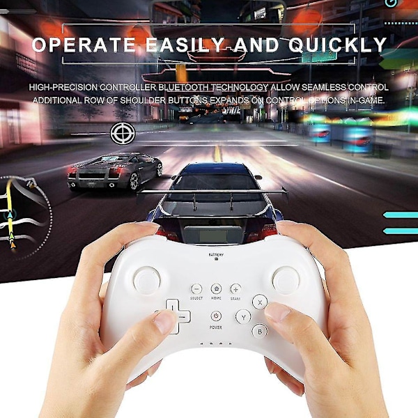 Bluetooth Trådlös Pro Controller Spelkontroll för Wii Wii U